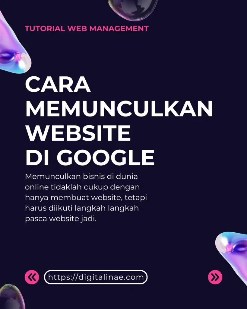 Cara memunculkan website di google