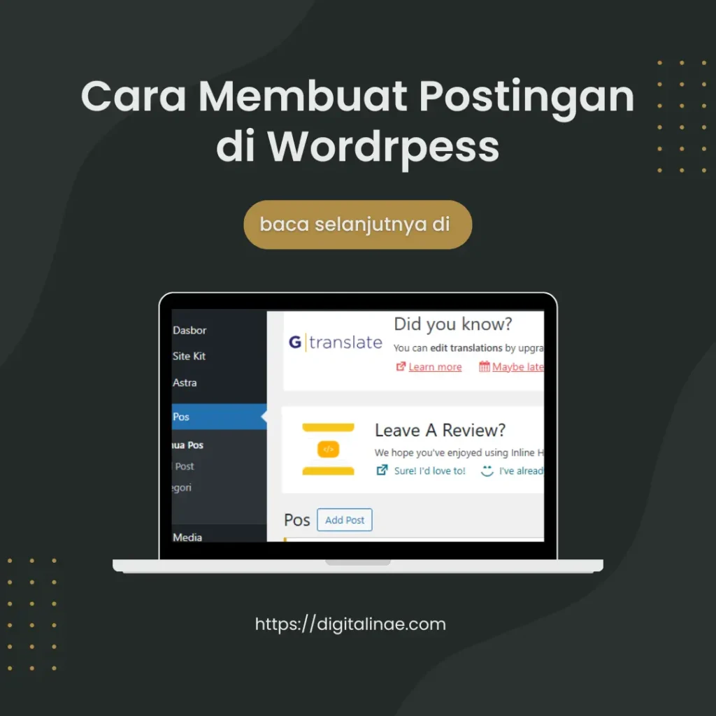 cara membuat postingan di wordpress